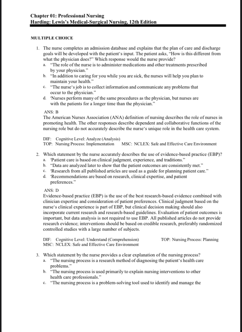 Testbank Lewis’s Medical-Surgical Nursing: Assessment and Management of Clinical Problems, 12. Auflage von Hagler