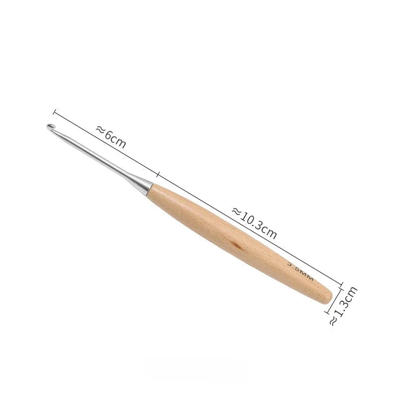 Garnzeit 13-teiliges Häkelnadel-Set aus Holz – Größen 3 bis 12 mm, polierter Griff