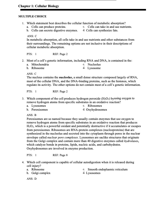 Testbank Pathophysiology, 9. Auflage von McCance & Huether