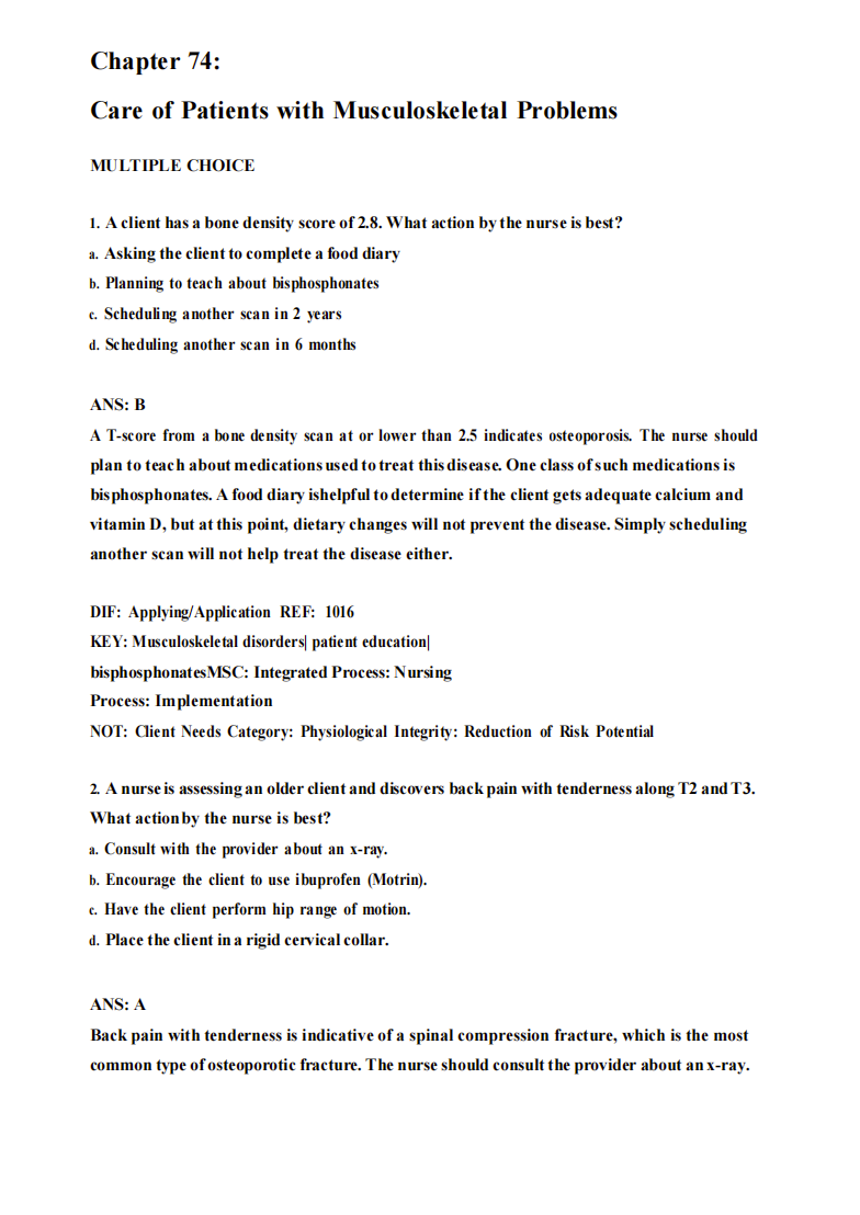 Testbank Medical-Surgical Nursing: Concepts for Clinical Judgment and Collaborative Care, 11. Auflage von Ignatavicius