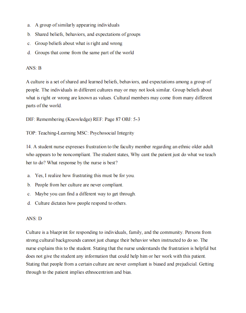 Testbank Gerontological Nursing, 10. Auflage von Charlotte Eliopoulos