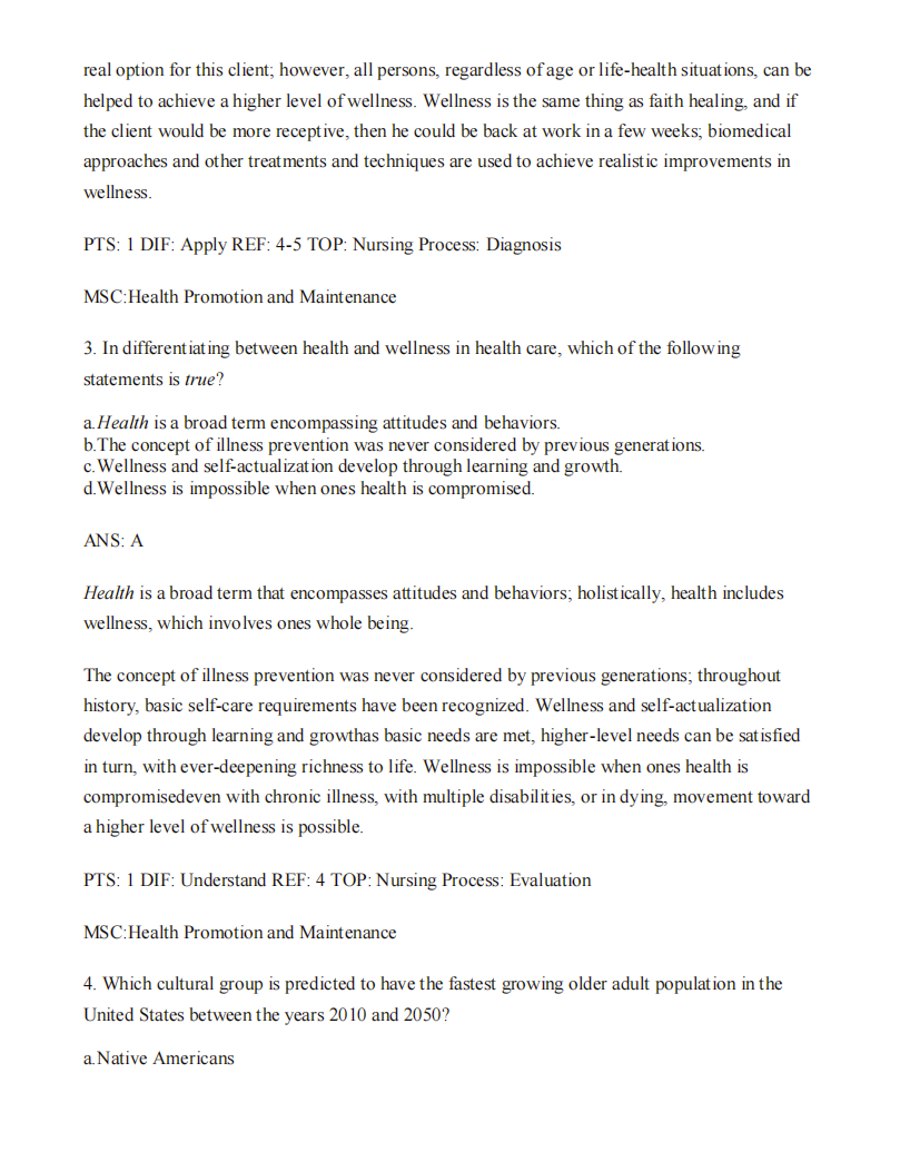 Testbank Gerontological Nursing, 10. Auflage von Charlotte Eliopoulos