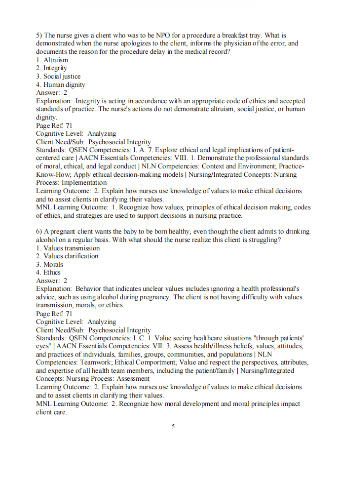 Testbank Kozier & Erb’s Fundamentals of Nursing, 11. Auflage