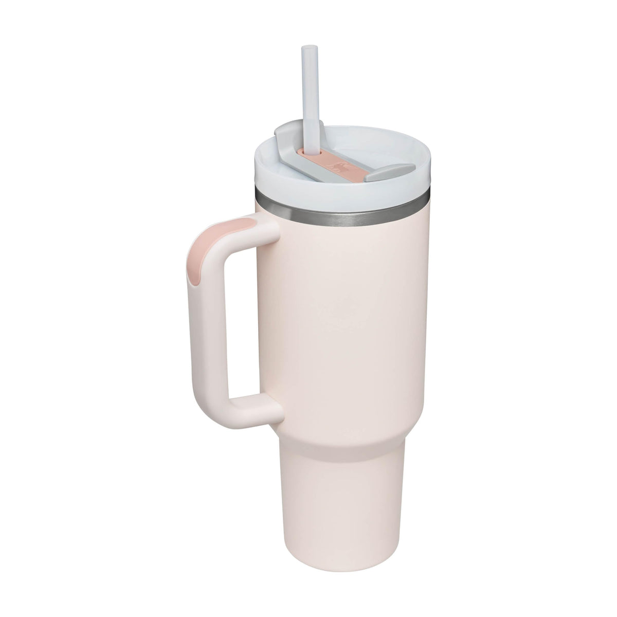 Trinkbecher mit Deckel und Strohhalm, 1,18 L, vakuumisoliert, Edelstahl, Rose Quartz