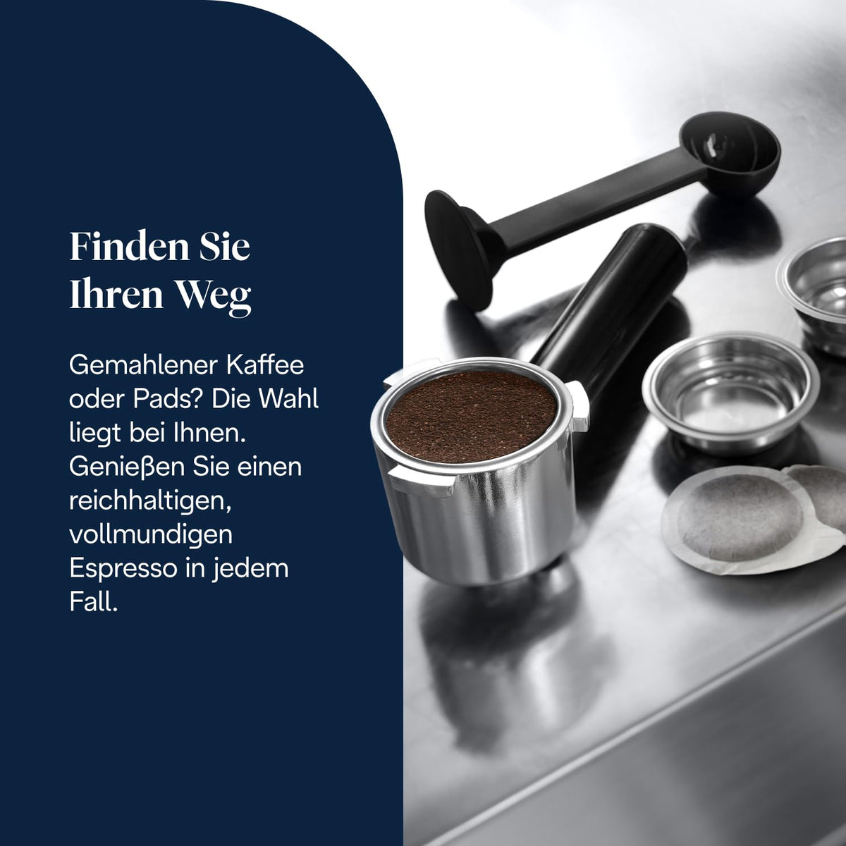 Siebträger-Espressomaschine mit manuellem Milchaufschäumer, 15 bar, Thermoblock, Metall