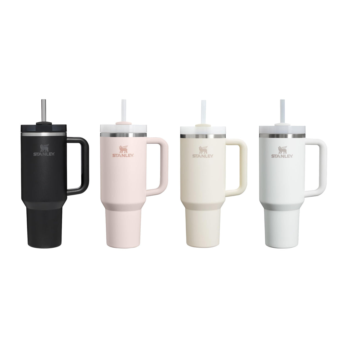 Trinkbecher mit Deckel und Strohhalm, 1,18 L, vakuumisoliert, Edelstahl, Rose Quartz
