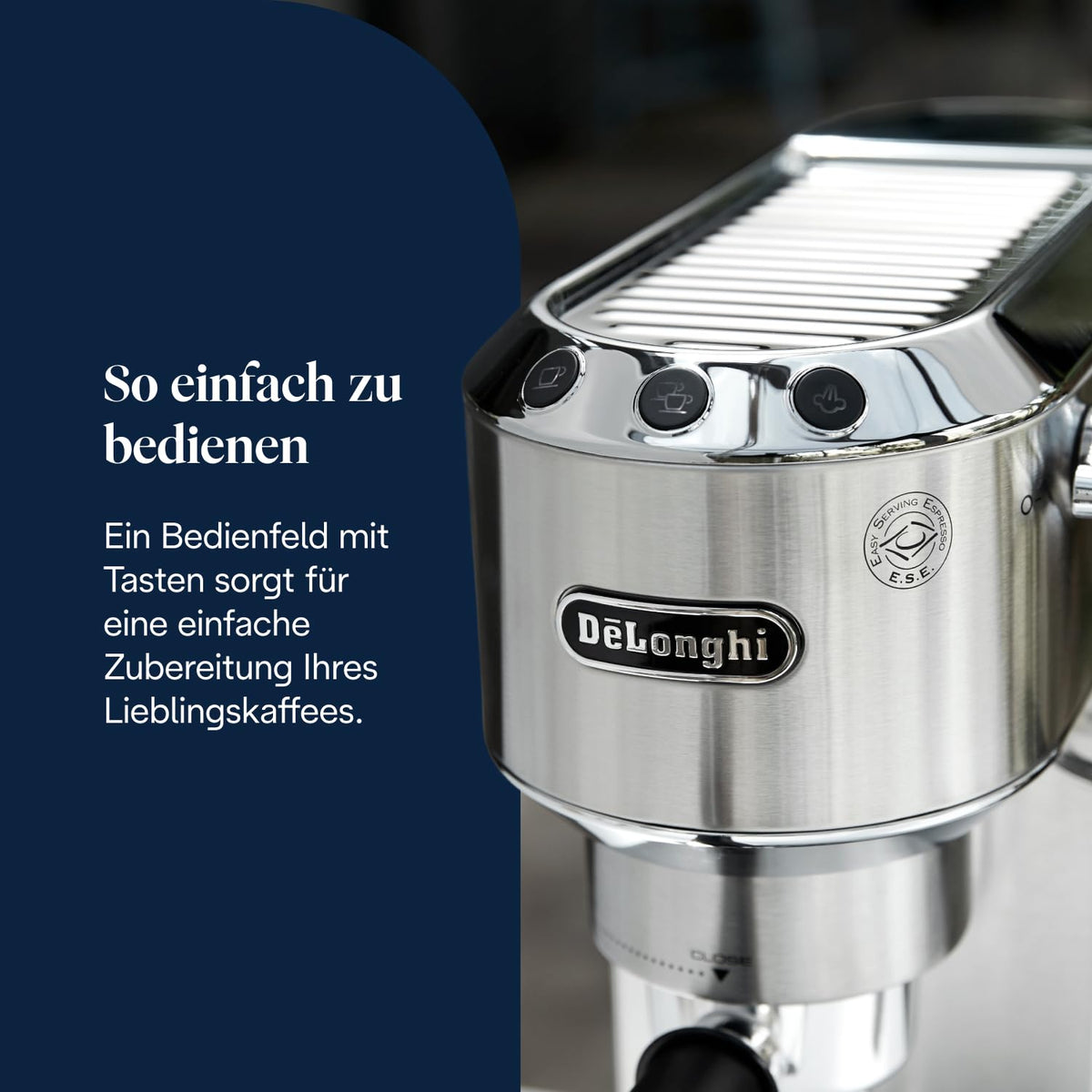 Siebträger-Espressomaschine mit manuellem Milchaufschäumer, 15 bar, Thermoblock, Metall