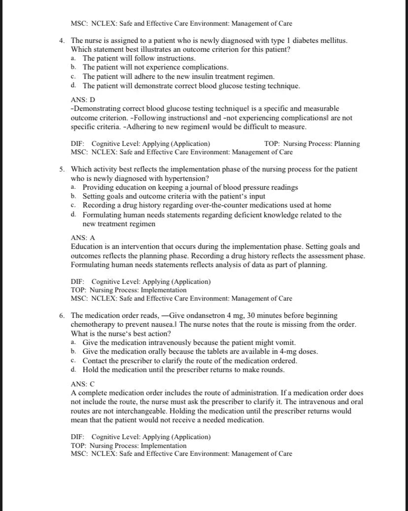 Testbank Pharmacology and the Nursing Process, 10. Auflage von Lilley