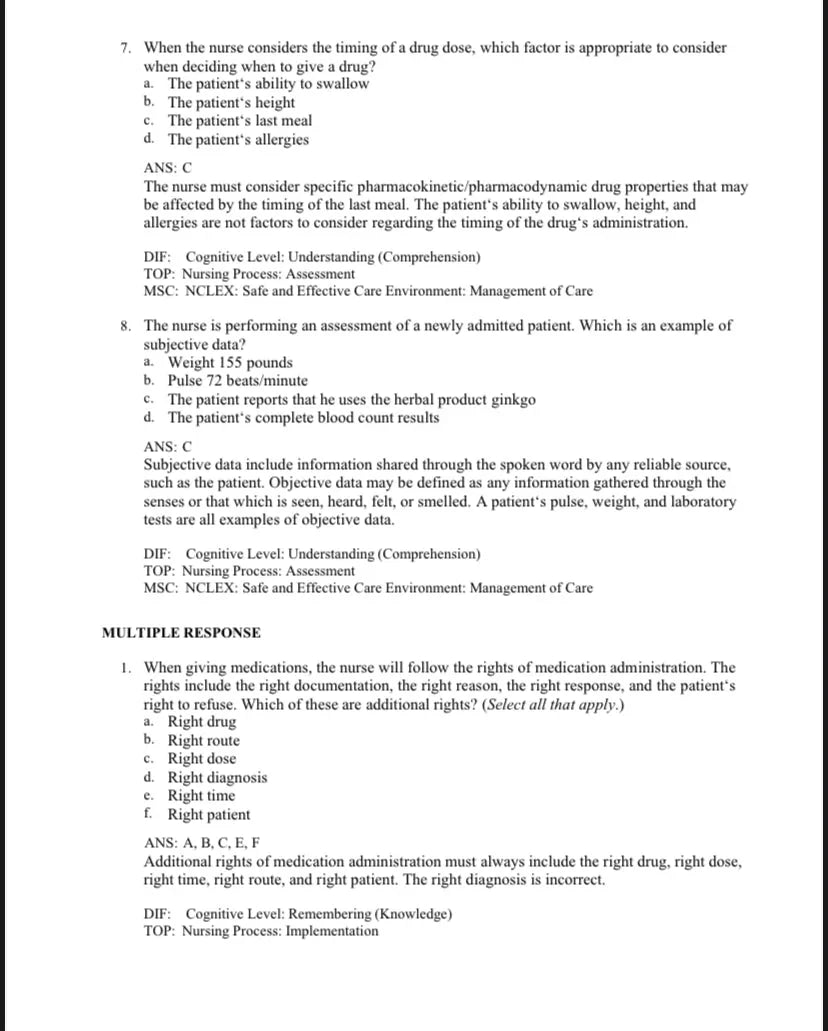 Testbank Pharmacology and the Nursing Process, 10. Auflage von Lilley