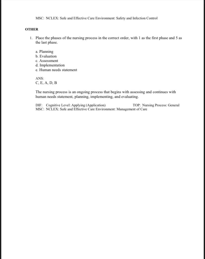 Testbank Pharmacology and the Nursing Process, 10. Auflage von Lilley