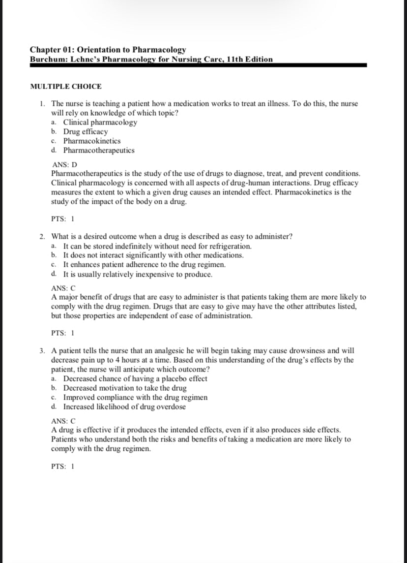 Testbank Lehne’s Pharmacology for Nursing Care, 11. Auflage von Jacqueline Rosenjack Burchum