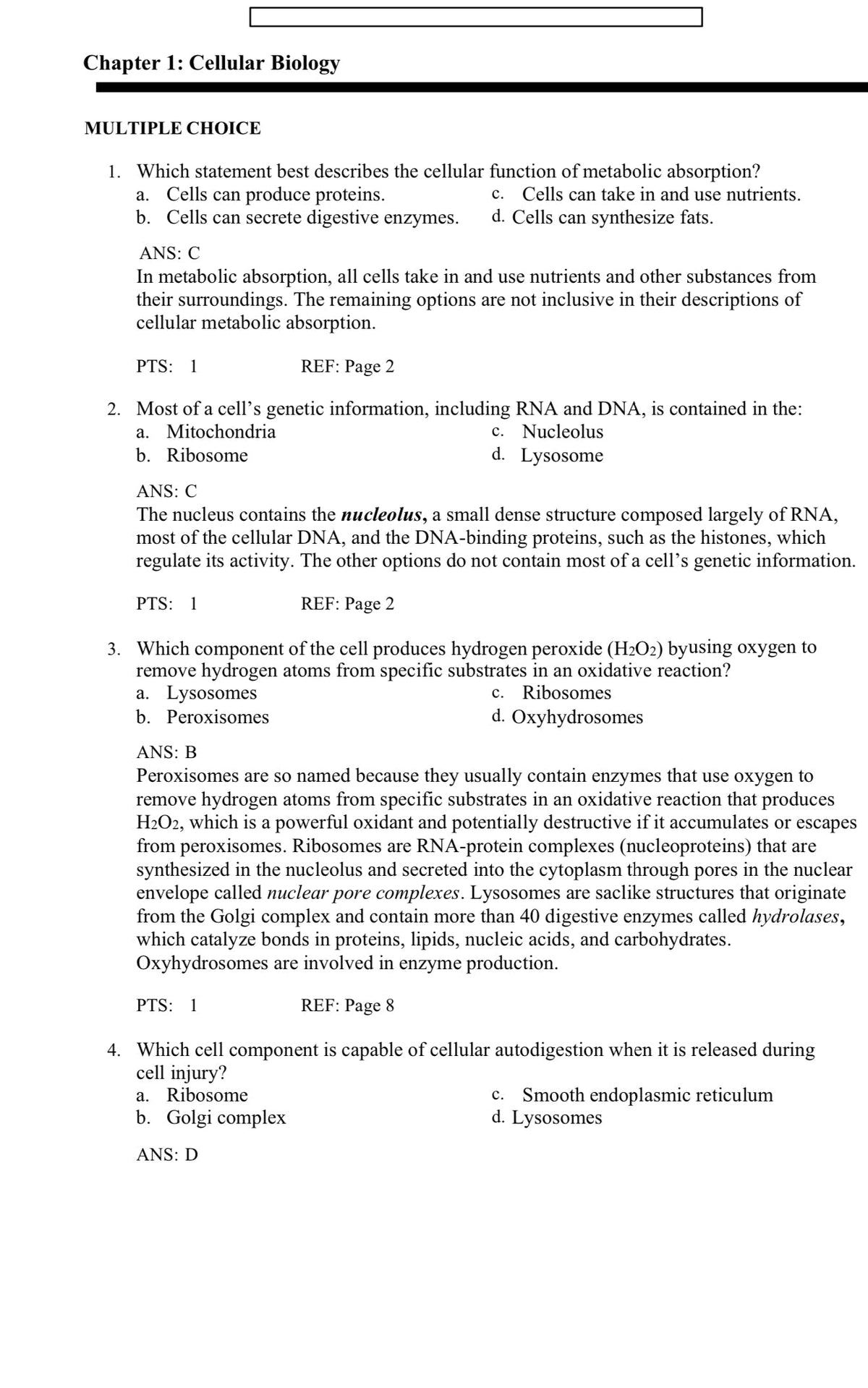 Testbank Pathophysiology, 9. Auflage von McCance