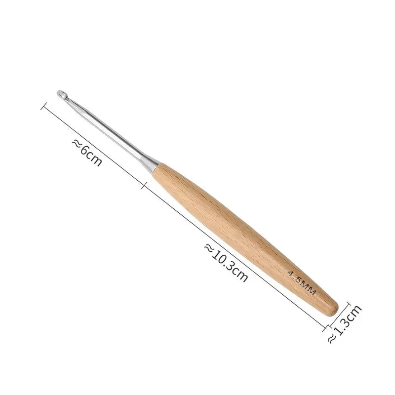 Garnzeit 11-teiliges Häkelnadel-Set mit Holzgriff – Nadeln für Stricken und Handarbeiten